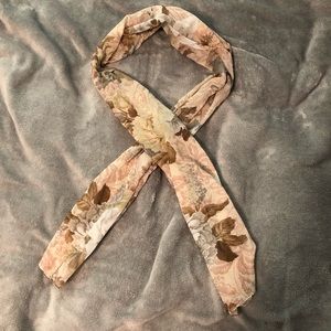 Pale Pink Floral Scarf